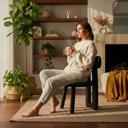 Modern living room with plants