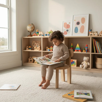 Modern playroom with books