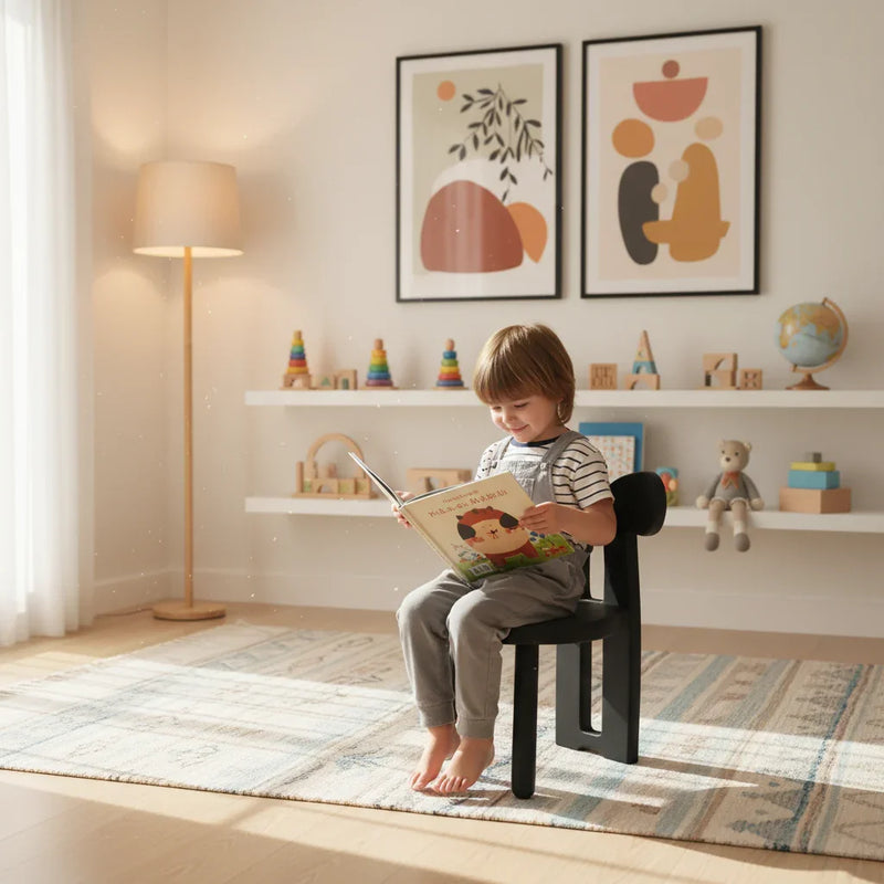 Modern playroom with books