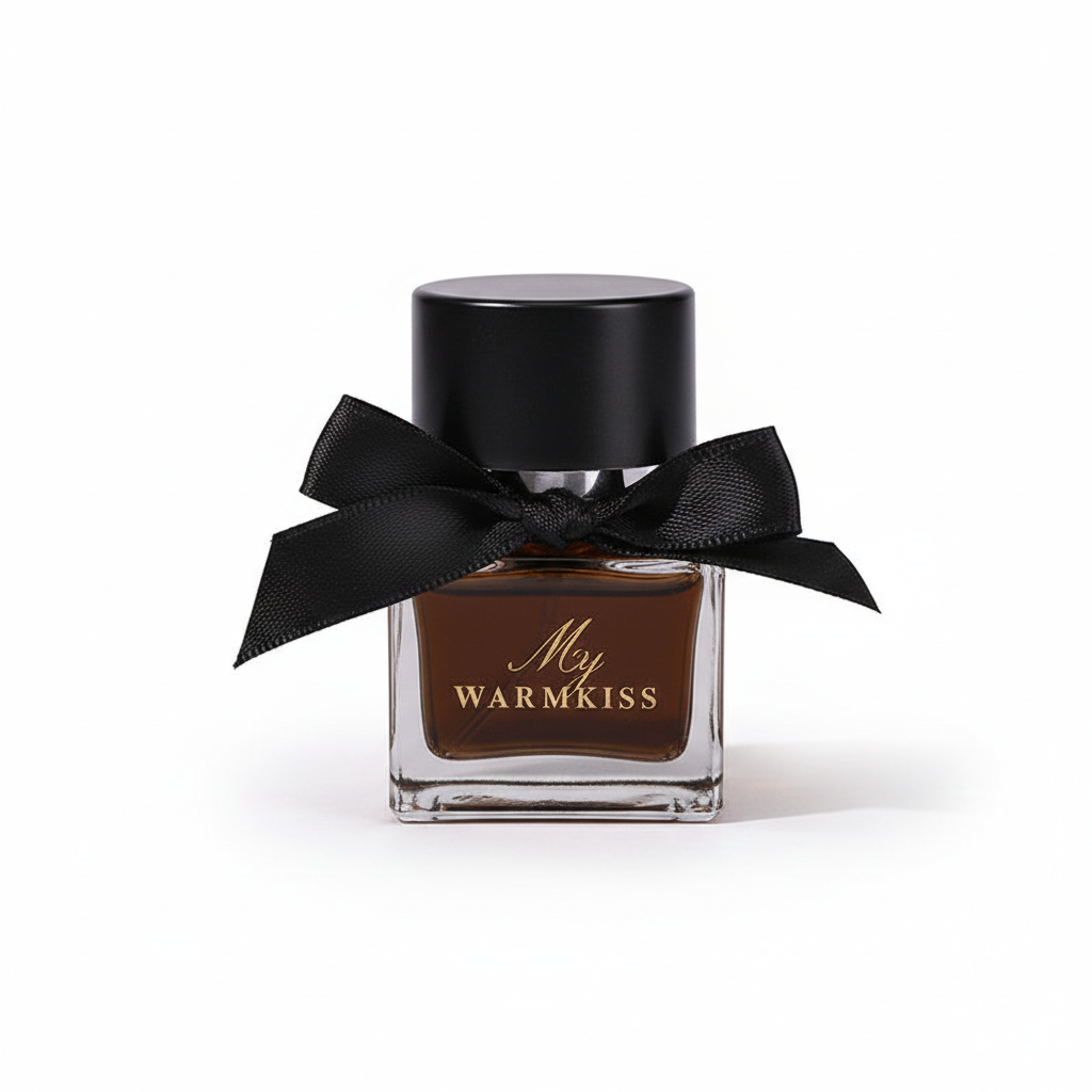 My WARMKISS - Dark Amber Black Cap Black Bow