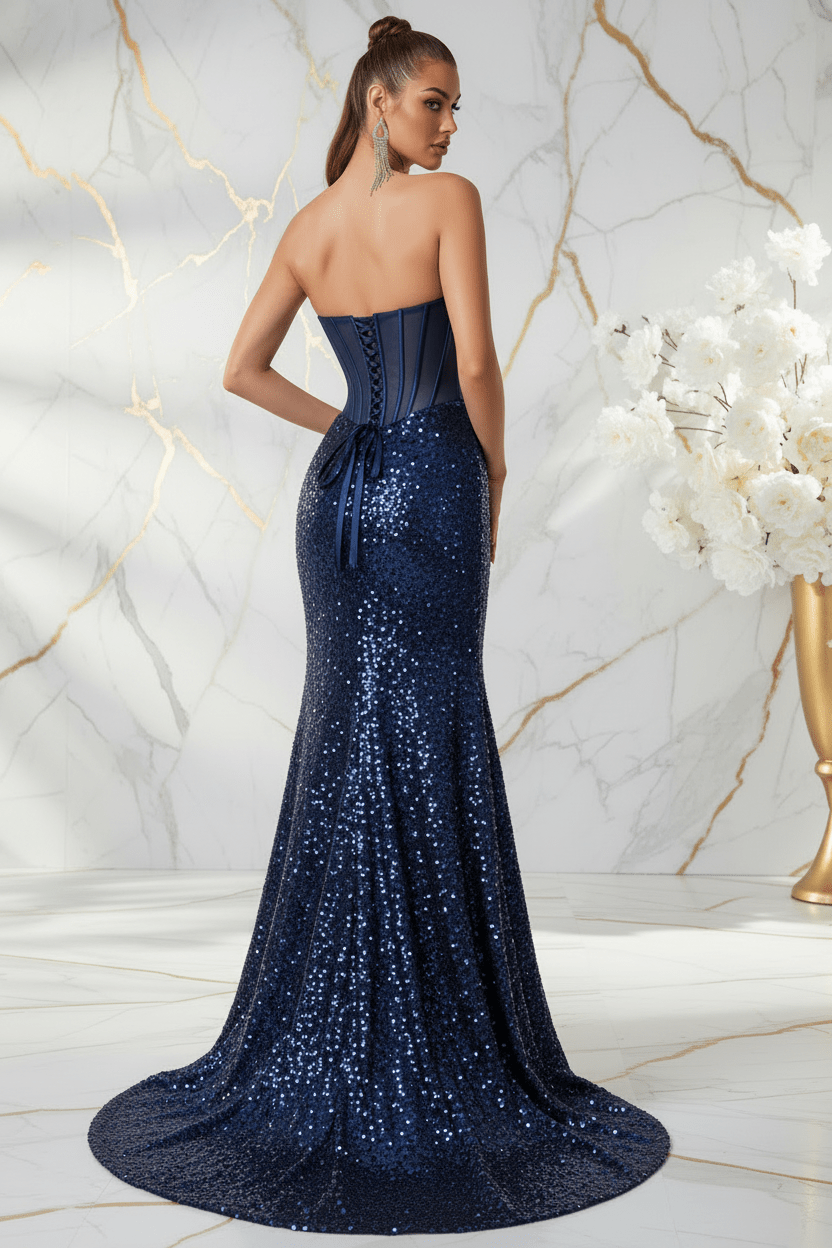 Navy Back View