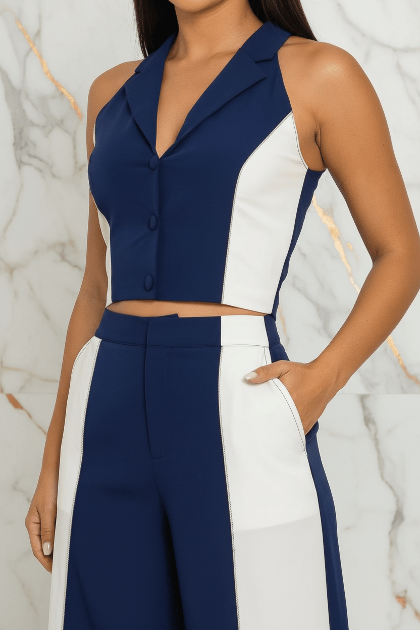 Navy Blue Set - Upper Body Close-up