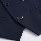 Navy Blue Vest Button Detail