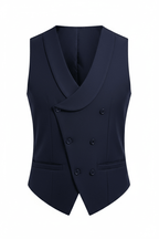 3-Piece Luxury Navy Wedding Suit
