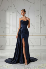 Navy Front White Wall
