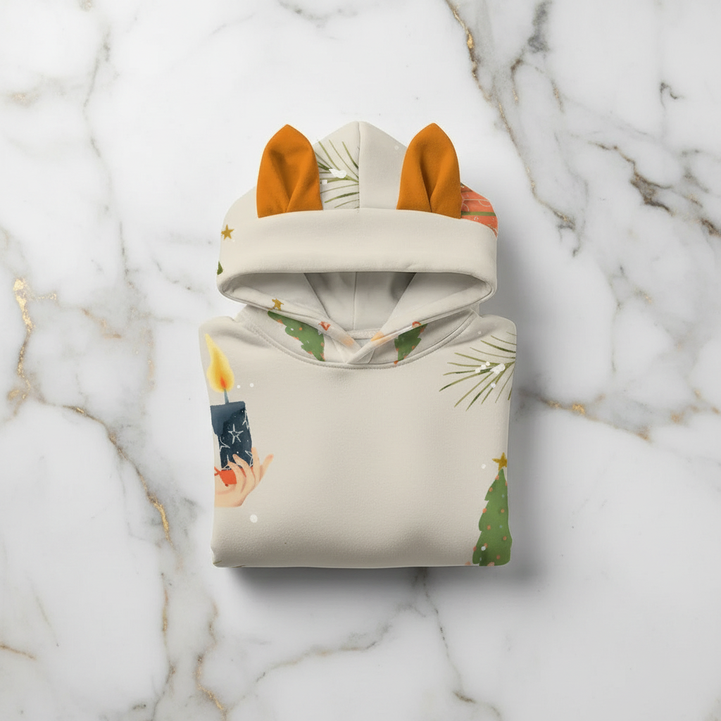 Neatly folded sweatshirt display