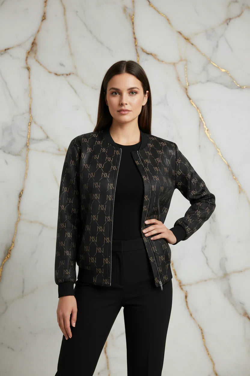 جاكيت بومبر بنمط NN - وضعية أمامية