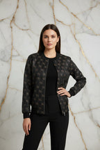 جاكيت بومبر بنمط NN - وضعية أمامية