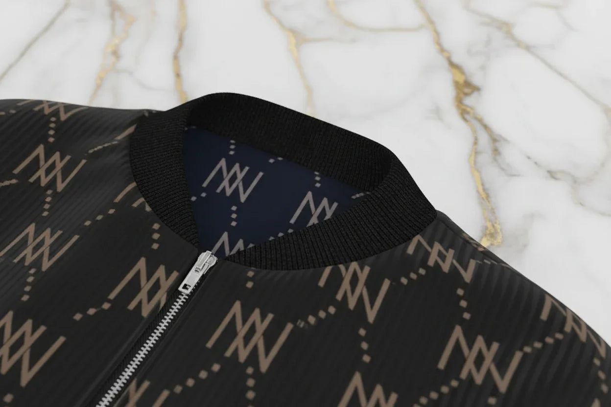 جاكيت بومبر NN - تفاصيل الياقة