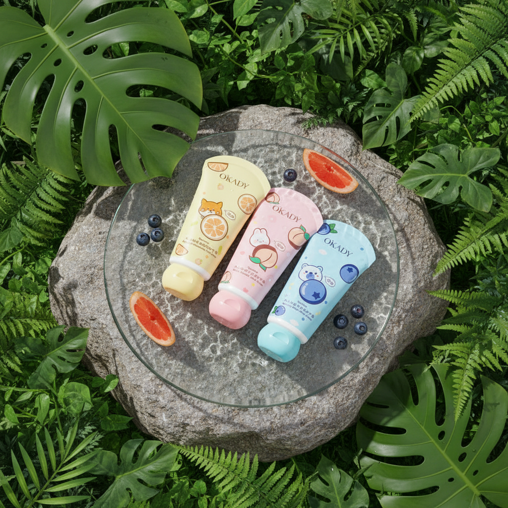 OKADY Creams on Rock with Leaves - Square