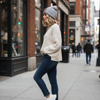 Flattering Thickened Women Light Gray Knitted Hats