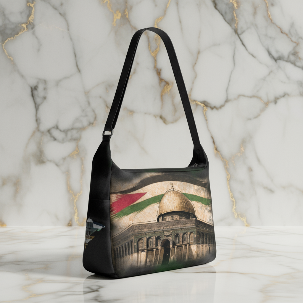 Opposite three-quarter view on marble