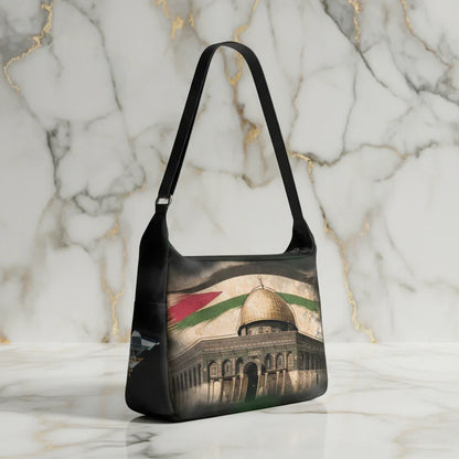 Opposite three-quarter view on marble