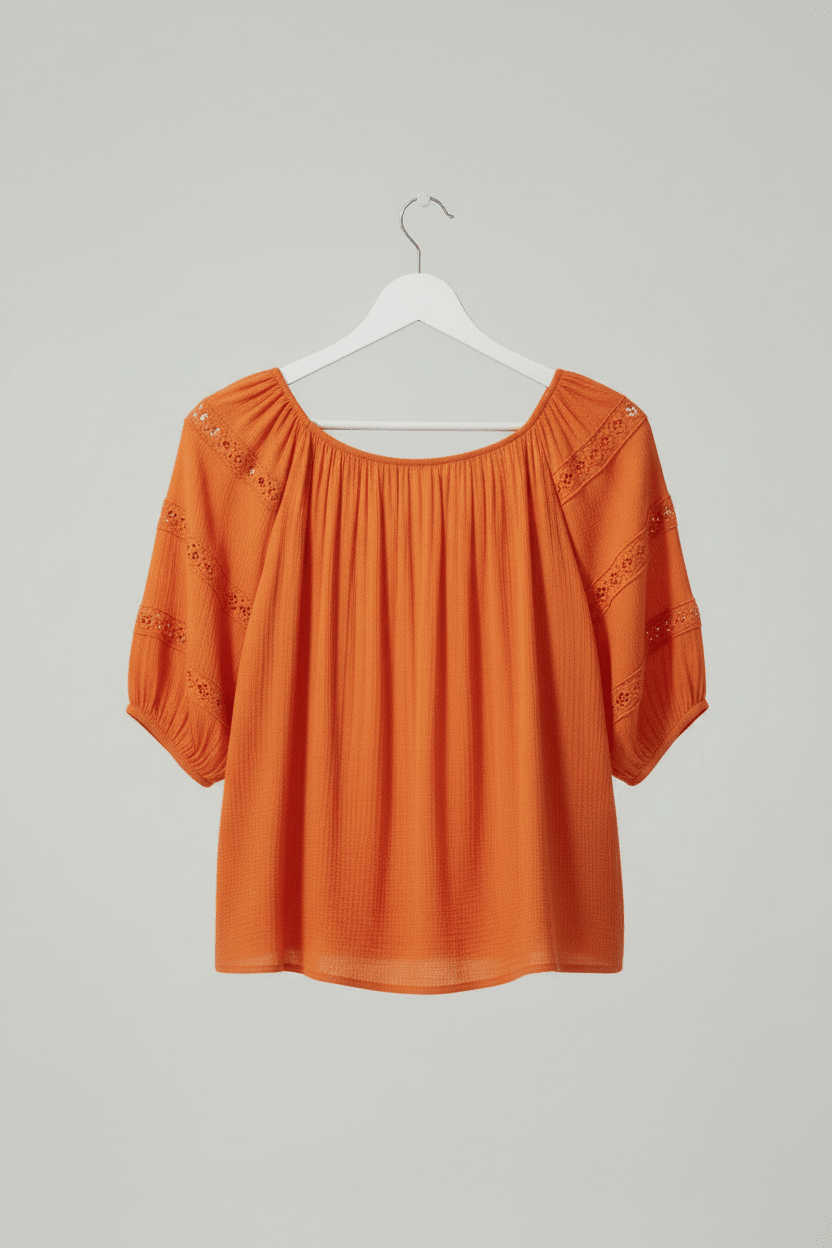 Orange Blouse Hanger Back View