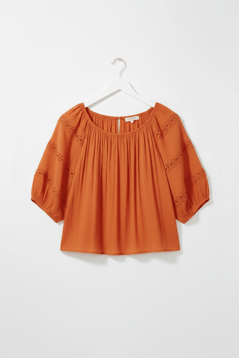 Orange Blouse Hanger Front
