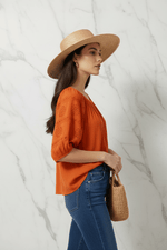 Orange Blouse Side View