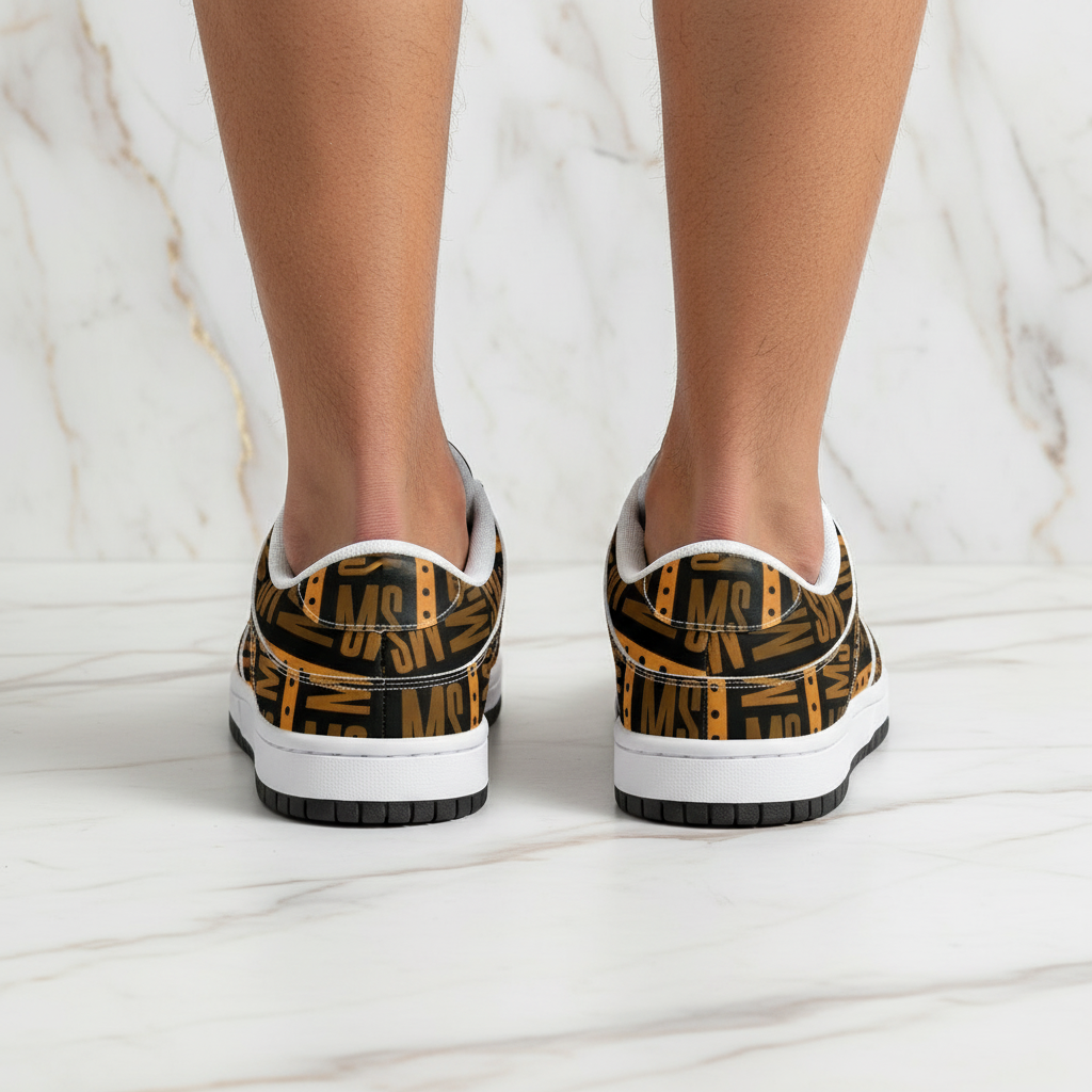 Orange Me Dunk Marble Rear View