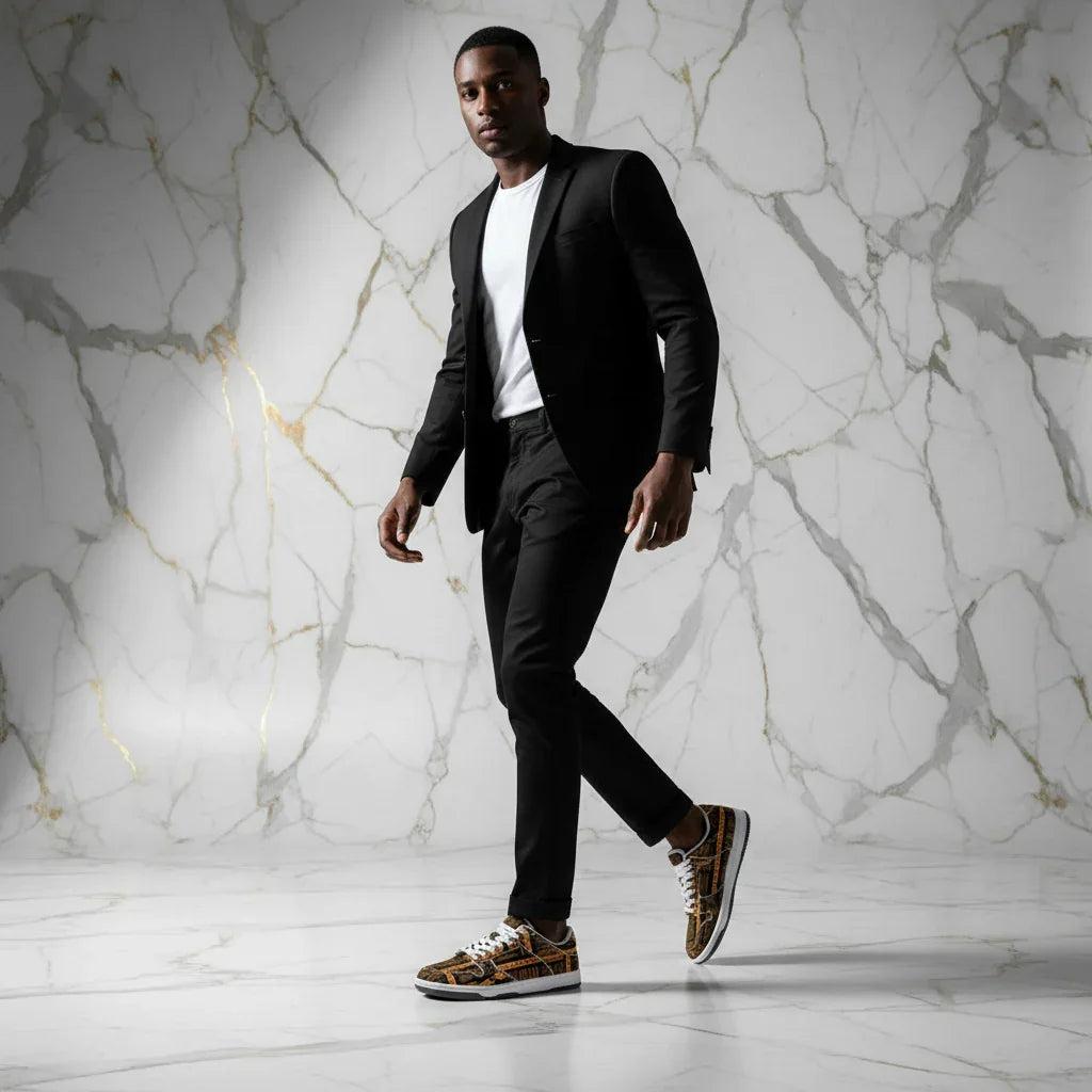 Orange Me Dunk Marble Walking