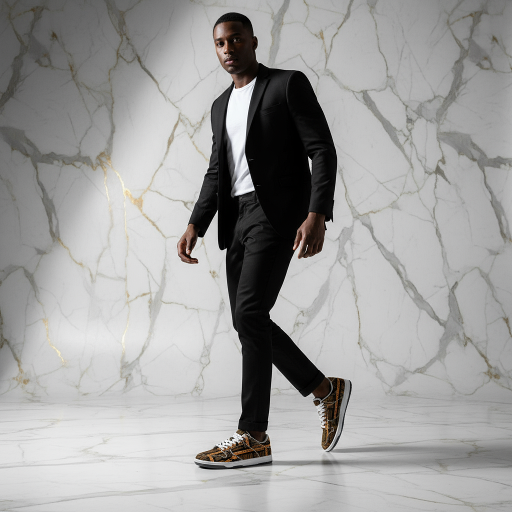 Orange Me Dunk Marble Walking