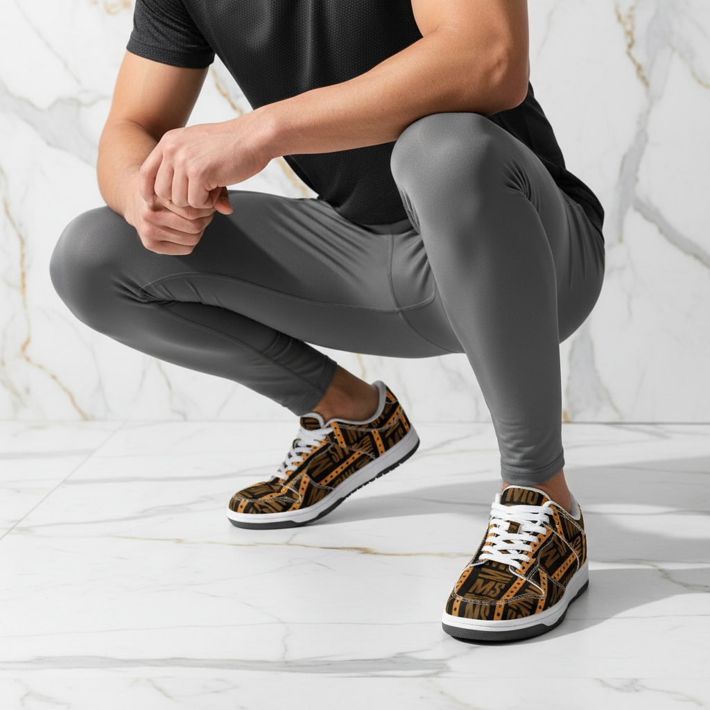 Orange Me Dunk Men Training Squat