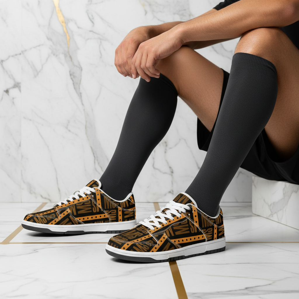 Orange Me Dunk Sportswear Seated