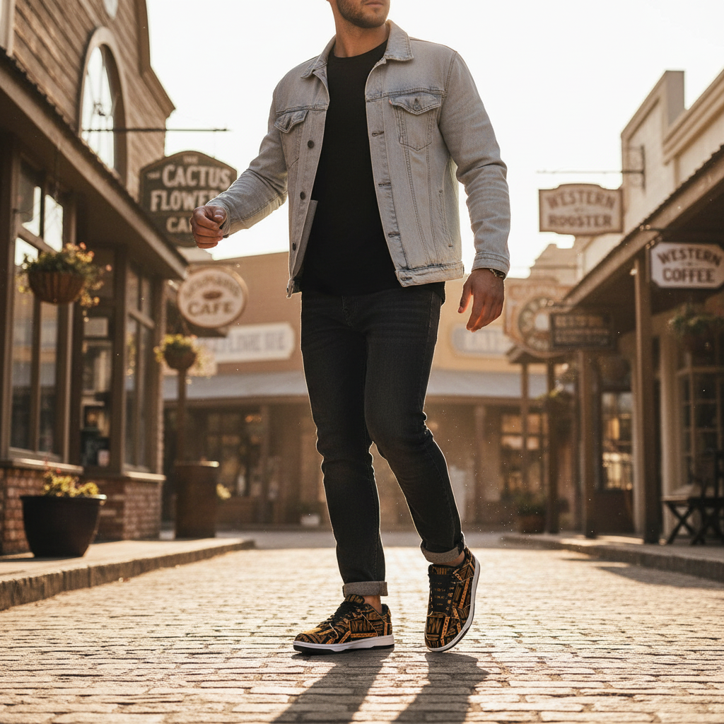 Orange Me Dunk Walking