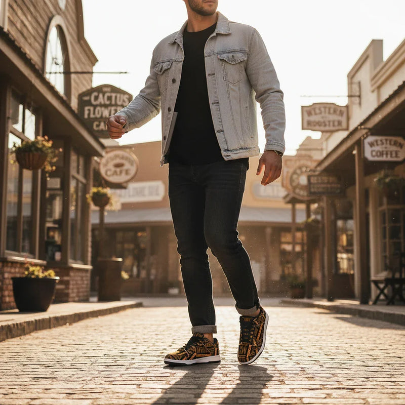 Orange Me Dunk Walking