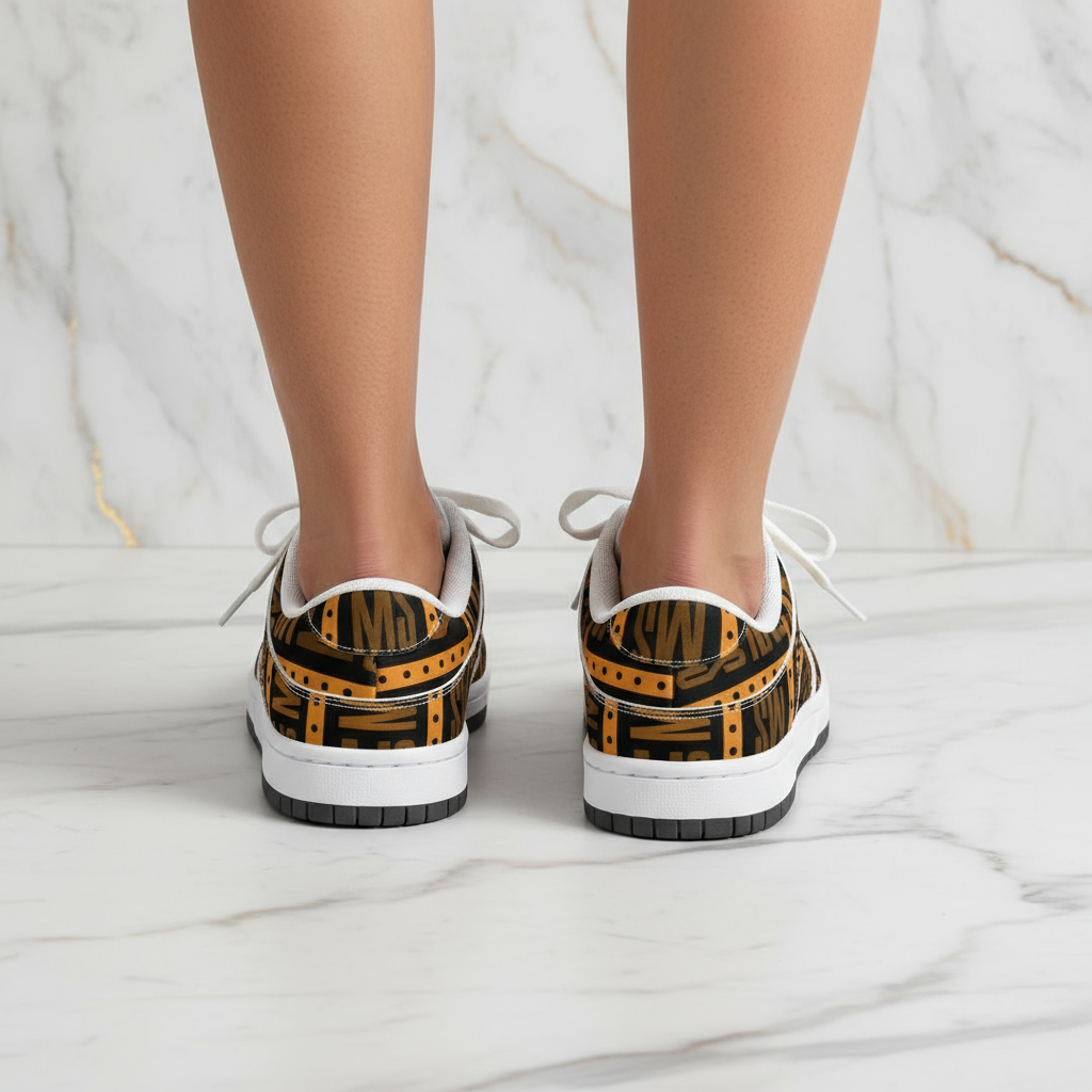 Orange Me Dunk Women Marble Rear View