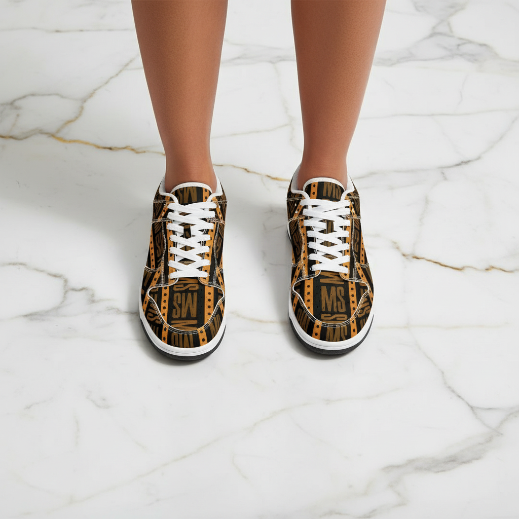 Orange Me Dunk Women Marble Top View