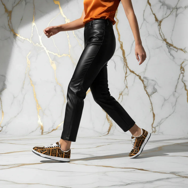 Orange Me Dunk Women Marble Walking