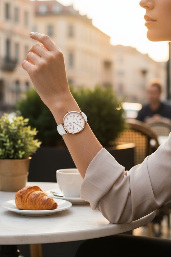 Outdoor café golden hour