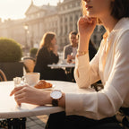 Outdoor café golden hour