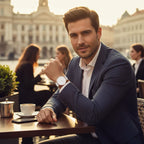 Outdoor café golden hour