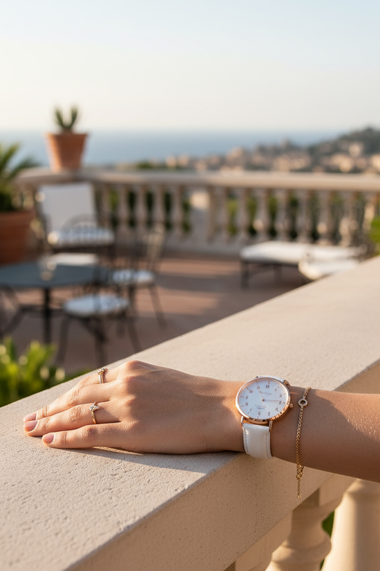 Outdoor terrace afternoon light