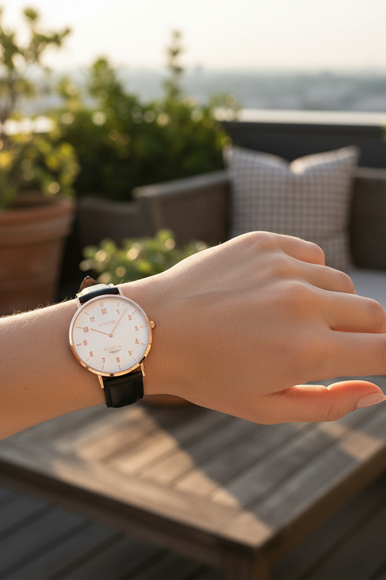 Outdoor terrace afternoon light