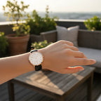 Outdoor terrace afternoon light