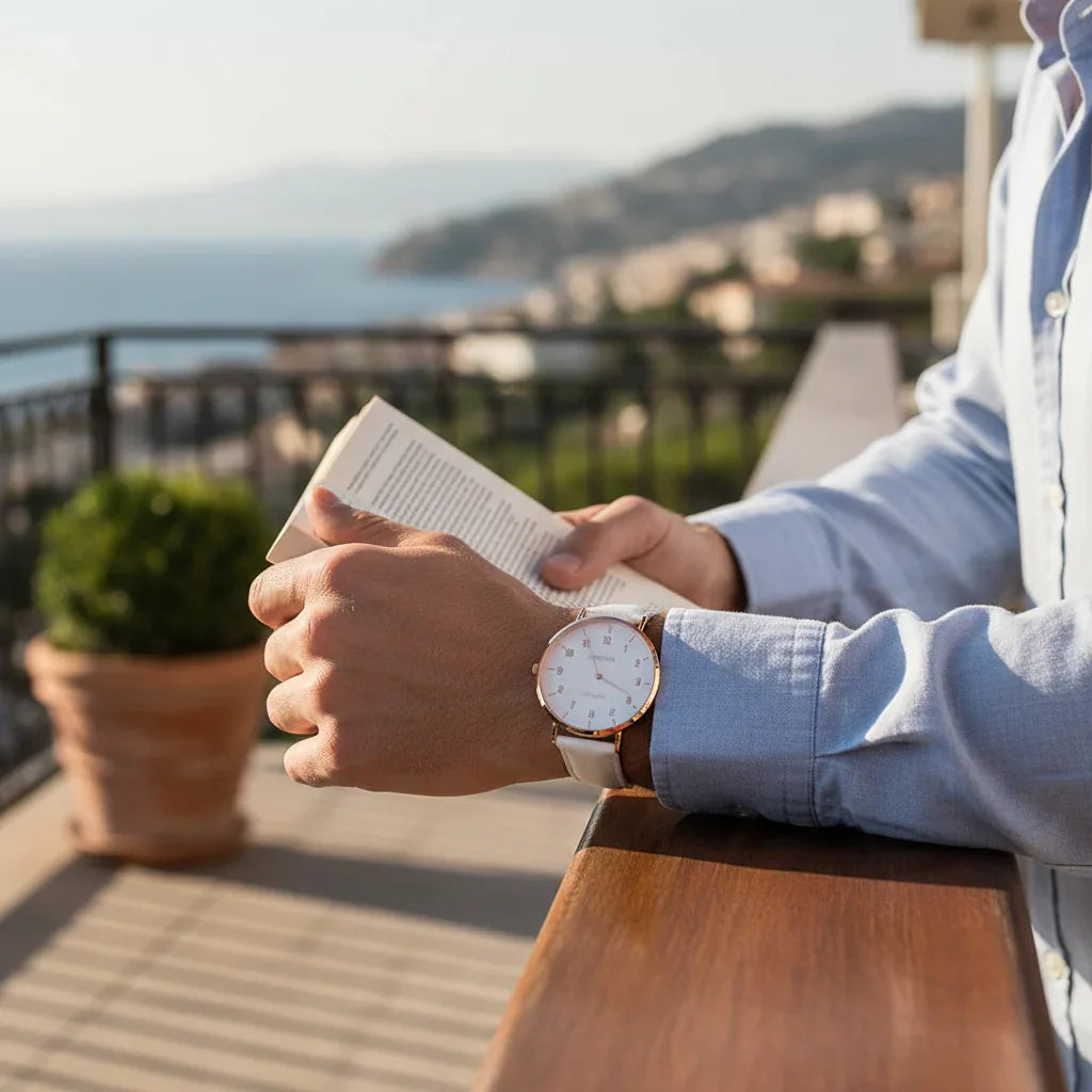 Outdoor terrace afternoon light