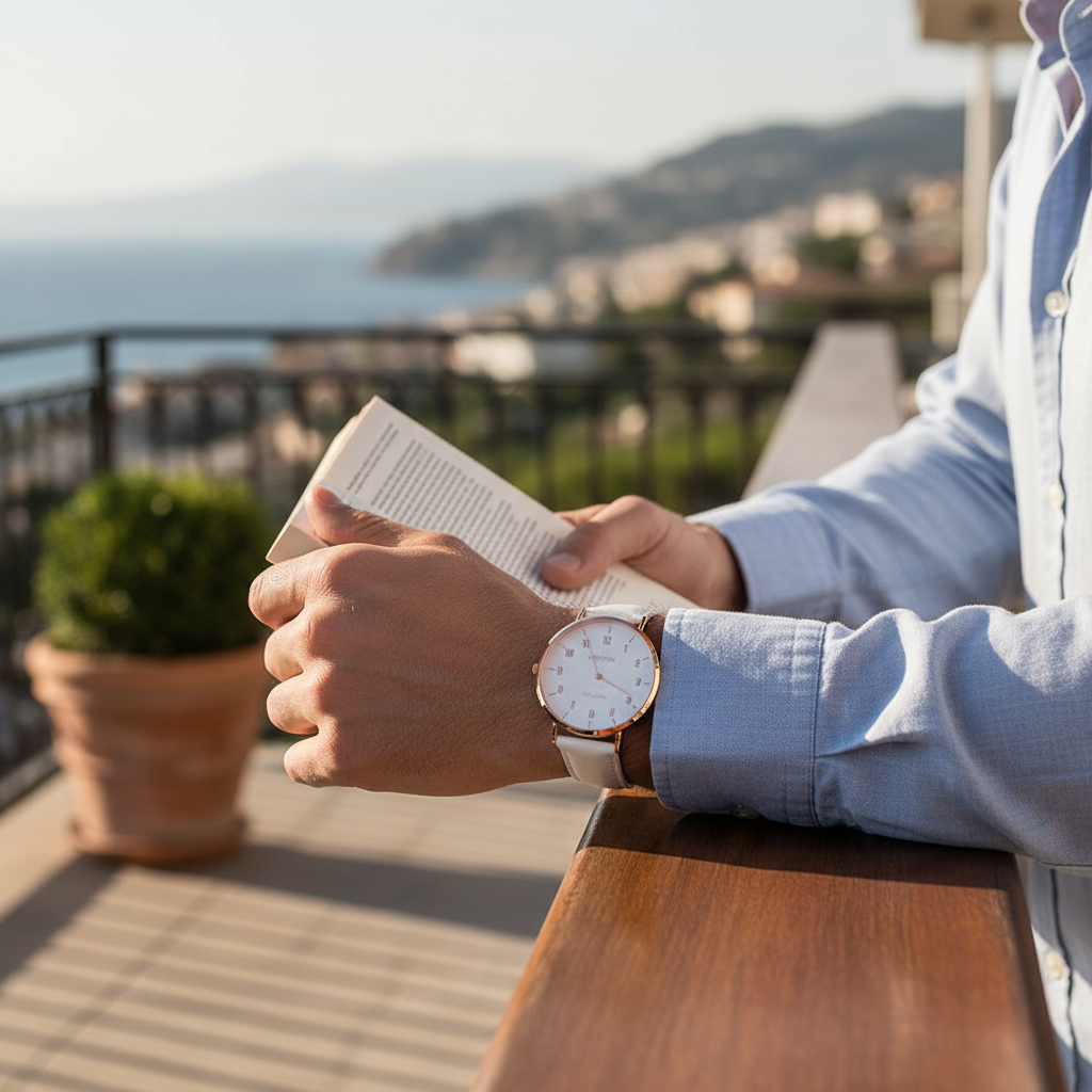 Outdoor terrace afternoon light