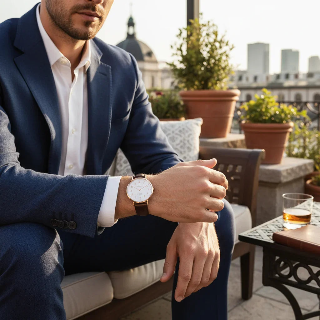 Outdoor terrace afternoon light