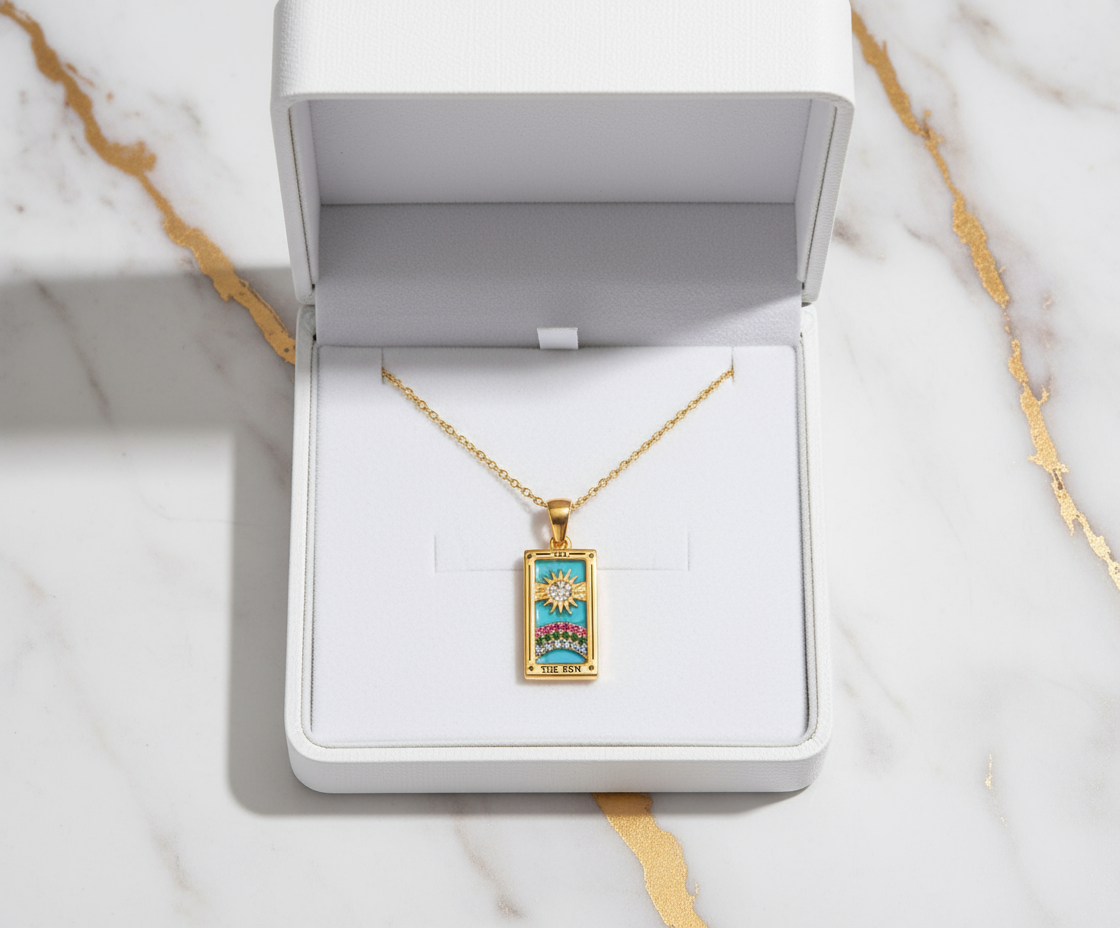 Overhead flat lay in box