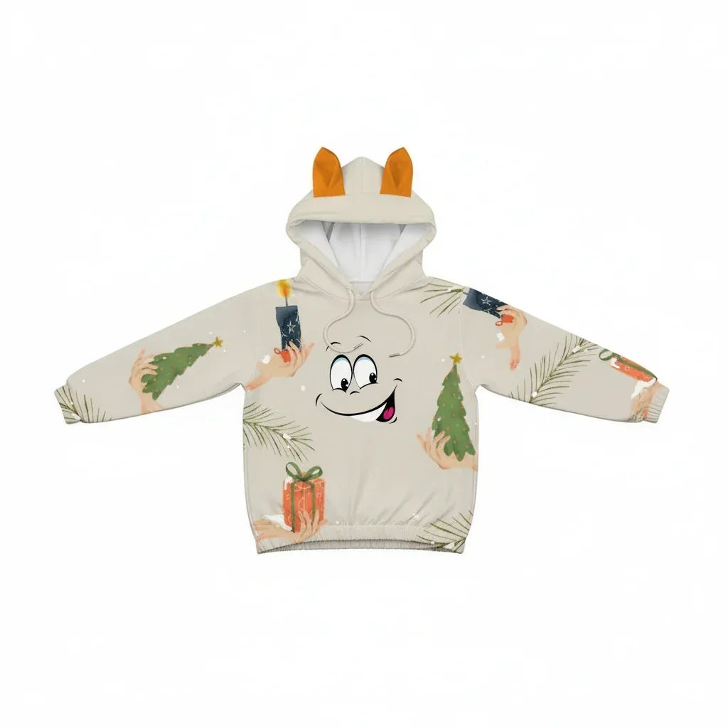 Overhead flat lay of complete garment