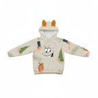 Overhead flat lay of complete garment