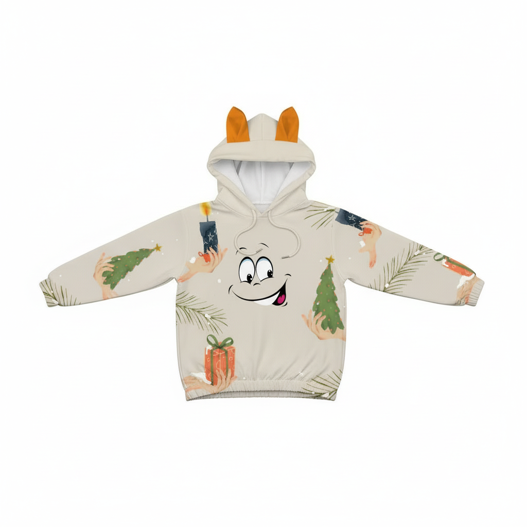 Overhead flat lay of complete garment