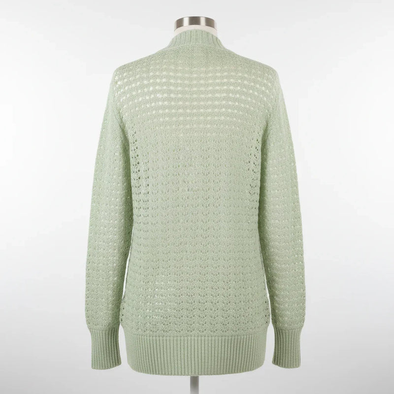 Pale Green Cardigan - Back View