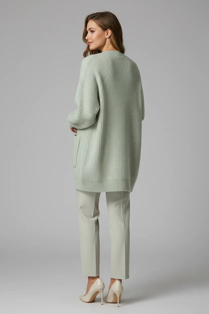 Pale Green Cardigan - Back View