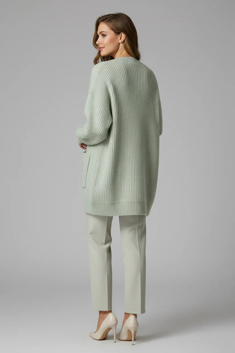 Pale Green Cardigan - Back View