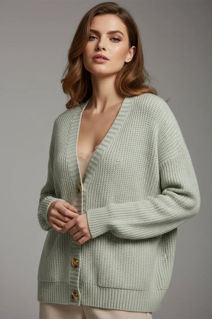 Pale Green Cardigan - Detail Shot