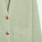 Pale Green Cardigan - Detail