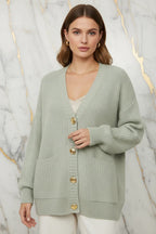 Pale Green Cardigan Marble - Detail Shot