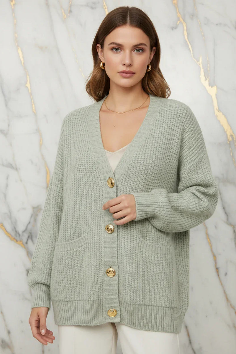 Pale Green Cardigan Marble - Detail Shot